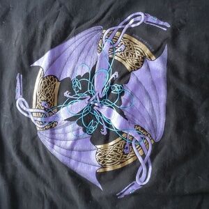90s Vintage tee hewlin 3 purpledragon art tattoo stiles Rare retro celtic medium